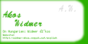 akos widmer business card